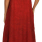 Sakkas Emma Relaxed Fit Scoop Neck Double Layered with Fringe Tank Dress
