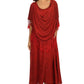 Sakkas Emma Relaxed Fit Scoop Neck Double Layered with Fringe Tank Dress