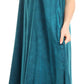 Sakkas Emma Relaxed Fit Scoop Neck Double Layered with Fringe Tank Dress