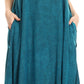 Sakkas Emma Relaxed Fit Scoop Neck Double Layered with Fringe Tank Dress