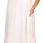 Sakkas Emma Relaxed Fit Scoop Neck Double Layered with Fringe Tank Dress