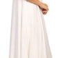 Sakkas Emma Relaxed Fit Scoop Neck Double Layered with Fringe Tank Dress