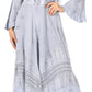 Sakkas Mirabel Stonewashed Corset Style Floral Emboridery Kimono Sleeve Dress