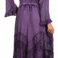 Sakkas Mirabel Stonewashed Corset Style Floral Emboridery Kimono Sleeve Dress