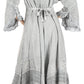Sakkas Mirabel Stonewashed Corset Style Floral Emboridery Kimono Sleeve Dress