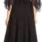 Sakkas Bexley Scoop Neck Bell Sleeve Bohemian Gypsy Embroidered Corset Dress