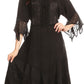 Sakkas Bexley Scoop Neck Bell Sleeve Bohemian Gypsy Embroidered Corset Dress