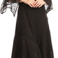 Sakkas Bexley Scoop Neck Bell Sleeve Bohemian Gypsy Embroidered Corset Dress