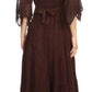Sakkas Bexley Scoop Neck Bell Sleeve Bohemian Gypsy Embroidered Corset Dress