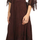 Sakkas Bexley Scoop Neck Bell Sleeve Bohemian Gypsy Embroidered Corset Dress