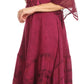 Sakkas Bexley Scoop Neck Bell Sleeve Bohemian Gypsy Embroidered Corset Dress