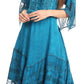 Sakkas Bexley Scoop Neck Bell Sleeve Bohemian Gypsy Embroidered Corset Dress
