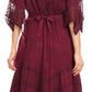 Sakkas Bexley Scoop Neck Bell Sleeve Bohemian Gypsy Embroidered Corset Dress