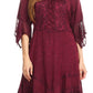 Sakkas Bexley Scoop Neck Bell Sleeve Bohemian Gypsy Embroidered Corset Dress
