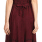 Sakkas Zendaya Stonewashed Rayon Embroidered Floral Vine Sleeveless V-neck Dress