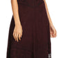 Sakkas Zendaya Stonewashed Rayon Embroidered Floral Vine Sleeveless V-neck Dress