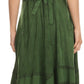 Sakkas Zendaya Stonewashed Rayon Embroidered Floral Vine Sleeveless V-neck Dress