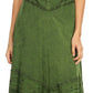 Sakkas Zendaya Stonewashed Rayon Embroidered Floral Vine Sleeveless V-neck Dress