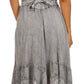 Sakkas Zendaya Stonewashed Rayon Embroidered Floral Vine Sleeveless V-neck Dress