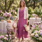 Sakkas Zendaya Stonewashed Rayon Embroidered Floral Vine Sleeveless V-neck Dress