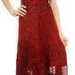 Sakkas Zendaya Stonewashed Rayon Embroidered Floral Vine Sleeveless V-neck Dress