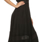 Sakkas Jammeh Stonewashed Embroidery Rayon Adjustable Spaghetti Straps Dress