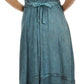 Sakkas Jammeh Stonewashed Embroidery Rayon Adjustable Spaghetti Straps Dress