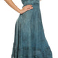 Sakkas Jammeh Stonewashed Embroidery Rayon Adjustable Spaghetti Straps Dress