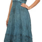 Sakkas Jammeh Stonewashed Embroidery Rayon Adjustable Spaghetti Straps Dress
