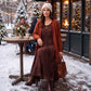 Sakkas Hailey Cap Sleeve Caftan Long Embroidered Stonewashed Dress