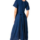 Sakkas Hailey Cap Sleeve Caftan Long Embroidered Stonewashed Dress