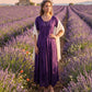 Sakkas Hailey Cap Sleeve Caftan Long Embroidered Stonewashed Dress