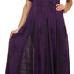 Sakkas Hailey Cap Sleeve Caftan Long Embroidered Stonewashed Dress