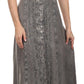 Sakkas Aisley Floral Embroidered Sleeveless Adjustable Strap Button Up Dress