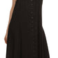 Sakkas Aisley Floral Embroidered Sleeveless Adjustable Strap Button Up Dress