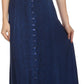 Sakkas Aisley Floral Embroidered Sleeveless Adjustable Strap Button Up Dress