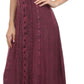 Sakkas Aisley Floral Embroidered Sleeveless Adjustable Strap Button Up Dress