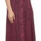 Sakkas Aisley Floral Embroidered Sleeveless Adjustable Strap Button Up Dress