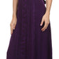Sakkas Aisley Floral Embroidered Sleeveless Adjustable Strap Button Up Dress