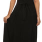 Sakkas Stella Long Tank Top Adjustable Caftan Corset Dress With Embroidery