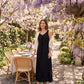 Sakkas Stella Long Tank Top Adjustable Caftan Corset Dress With Embroidery