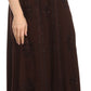 Sakkas Stella Long Tank Top Adjustable Caftan Corset Dress With Embroidery