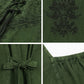 Sakkas Stella Long Tank Top Adjustable Caftan Corset Dress With Embroidery