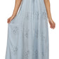 Sakkas Stella Long Tank Top Adjustable Caftan Corset Dress With Embroidery