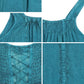Sakkas Stella Long Tank Top Adjustable Caftan Corset Dress With Embroidery