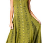 Sakkas Beverlee Embroidered Button Down Sleeveless Caftan Dress