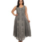 Sakkas Beverlee Embroidered Button Down Sleeveless Caftan Dress