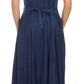 Sakkas Beverlee Embroidered Button Down Sleeveless Caftan Dress