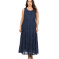 Sakkas Beverlee Embroidered Button Down Sleeveless Caftan Dress
