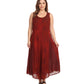 Sakkas Beverlee Embroidered Button Down Sleeveless Caftan Dress
